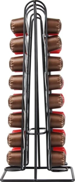Niceey Capsule Houder - Cuphouder Voor Nespresso - 32 Capsules - RVS - Zwart -Café 494x1200