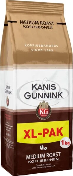 Kanis & Gunnink Medium Roast Koffiebonen - 4 X 1000 Gram - Voordeelverpakking -Café 497x1200