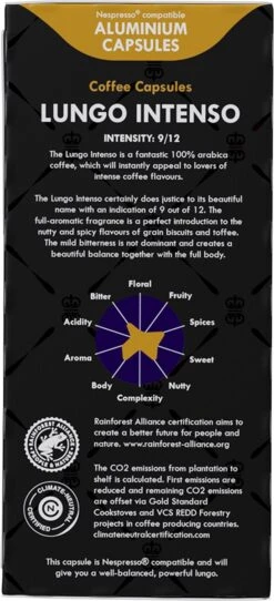 Gran Maestro Italiano - Lungo Intenso - Koffiecups - Nespresso Compatibel Capsules - Krachtige Smaak - 6 X 20 Cups -Café 547x1200 2