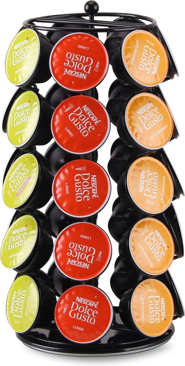 Capsulehouder - Capsulehouders Dolce Gusto - 35 Cups - Draaibaar - Koffiecups Houder - Zwart 3 Capsulehouder - Capsulehouders Dolce Gusto - 35 Cups - Draaibaar - Koffiecups Houder - Zwart
