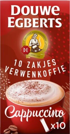Douwe Egberts Verwenkoffie Cappuccino Oploskoffie - 5 X 10 Zakjes 16 Douwe Egberts Verwenkoffie Cappuccino Oploskoffie - 5 X 10 Zakjes -Café 630x1200