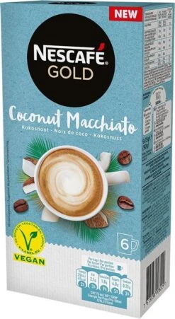 Nescafé Gold Coconut Macchiato Oploskoffie - 6 Doosjes à 6 Zakjes 14 Nescafé Gold Coconut Macchiato Oploskoffie - 6 Doosjes à 6 Zakjes -CafĂ© 657x1200