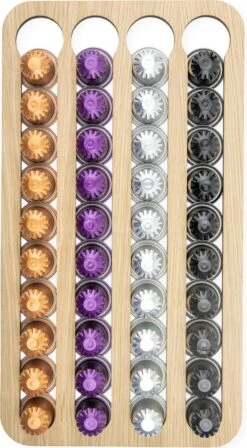 Jooba Capsulehouder Nespresso - Koffiecups Houder - Wandhouder - Hout - 40 Capsules - Cuphouder