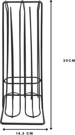 Niceey Capsule Houder - Cuphouder Voor Nespresso - 32 Capsules - RVS - Zwart -Café 671x1200