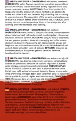 Fitcy | Koffiesiroop | Gingerbread | Barista Syrup | Zero | Vegan | Vetvrij | Suikervrij | Keto-vriendelijk | Koffie | Siroop | MET DOSEERPOMP | 1L -Café 752x1200