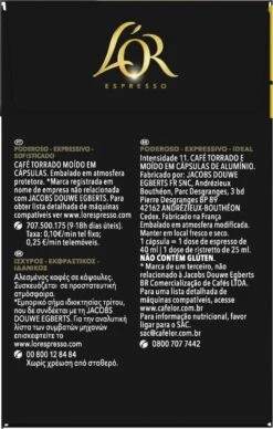 L'OR Espresso Ristretto Koffiecups - Intensiteit 11/12 - 4 X 40 Capsules -Café 764x1200 1