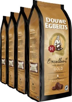 Douwe Egberts Excellent Gold Koffiebonen - 5/9 Intensiteit - 4 X 1kg -Café 844x1200