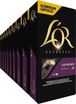 L'OR Espresso Supremo Koffiecups - Intensiteit 10/12 - 10 X 10 Capsules